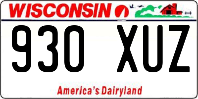 WI license plate 930XUZ