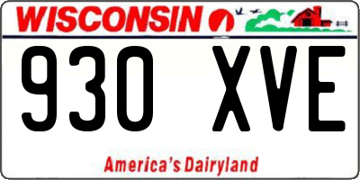 WI license plate 930XVE