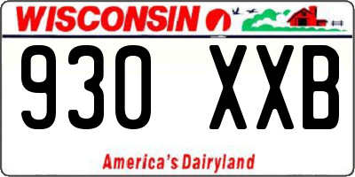 WI license plate 930XXB
