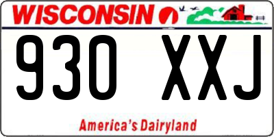 WI license plate 930XXJ