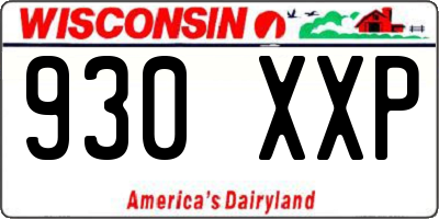 WI license plate 930XXP