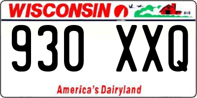 WI license plate 930XXQ