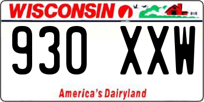 WI license plate 930XXW