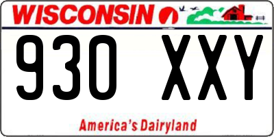 WI license plate 930XXY