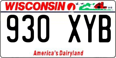 WI license plate 930XYB