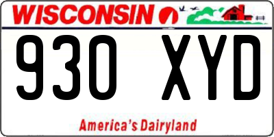 WI license plate 930XYD