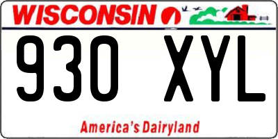 WI license plate 930XYL