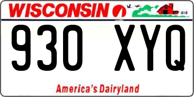 WI license plate 930XYQ