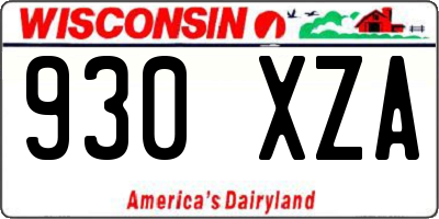 WI license plate 930XZA