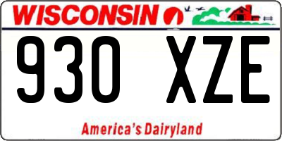 WI license plate 930XZE