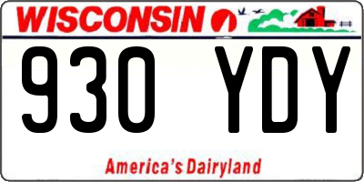 WI license plate 930YDY