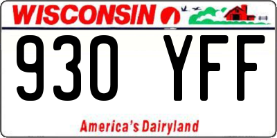 WI license plate 930YFF