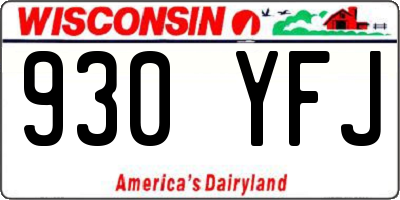 WI license plate 930YFJ