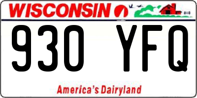 WI license plate 930YFQ