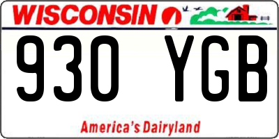 WI license plate 930YGB