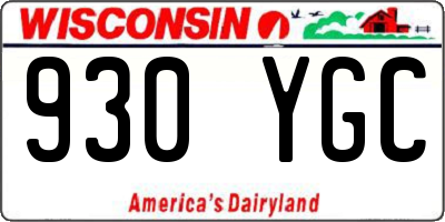 WI license plate 930YGC