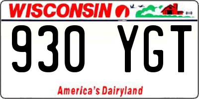 WI license plate 930YGT