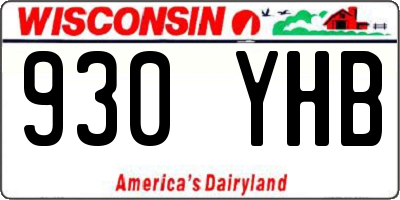 WI license plate 930YHB