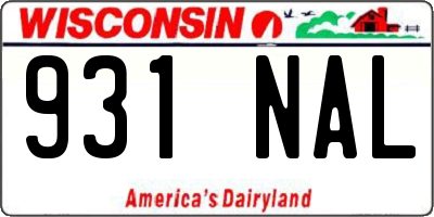 WI license plate 931NAL