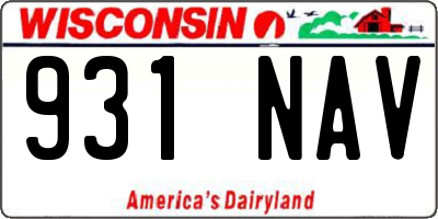 WI license plate 931NAV