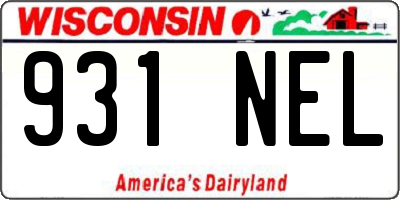 WI license plate 931NEL