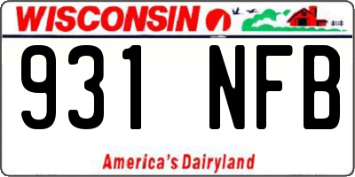 WI license plate 931NFB