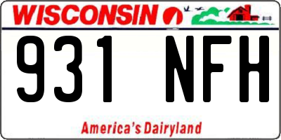 WI license plate 931NFH