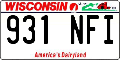 WI license plate 931NFI