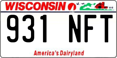 WI license plate 931NFT