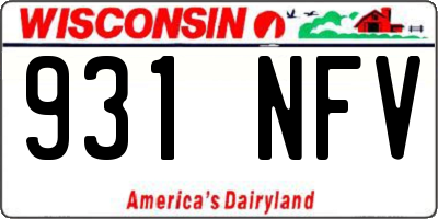 WI license plate 931NFV