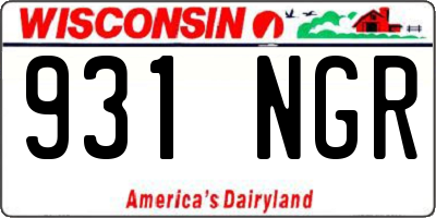 WI license plate 931NGR