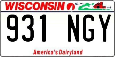 WI license plate 931NGY