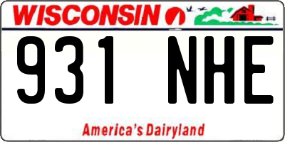 WI license plate 931NHE