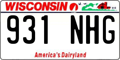 WI license plate 931NHG