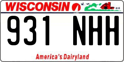 WI license plate 931NHH