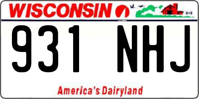 WI license plate 931NHJ