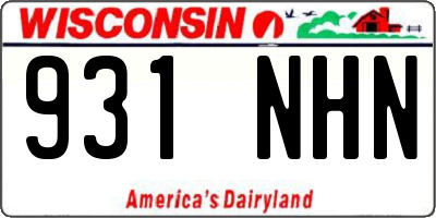 WI license plate 931NHN