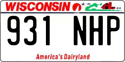 WI license plate 931NHP