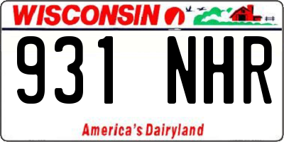 WI license plate 931NHR