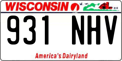 WI license plate 931NHV