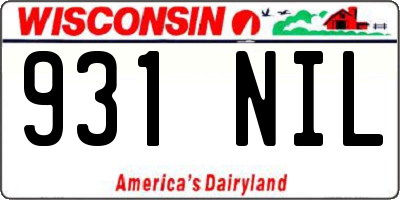 WI license plate 931NIL