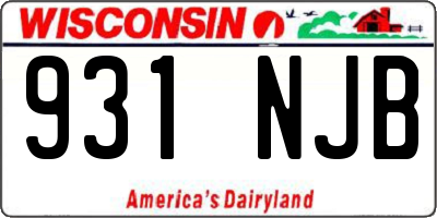 WI license plate 931NJB