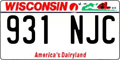WI license plate 931NJC