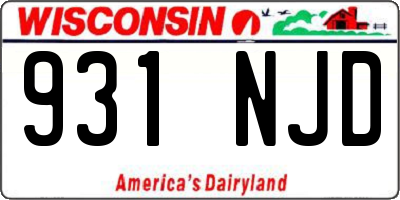 WI license plate 931NJD