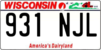 WI license plate 931NJL