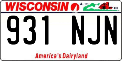 WI license plate 931NJN