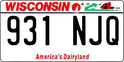 WI license plate 931NJQ