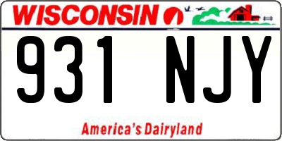WI license plate 931NJY