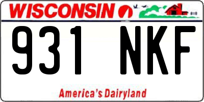 WI license plate 931NKF