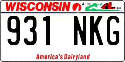 WI license plate 931NKG